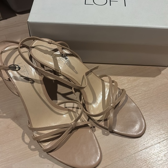 LOFT Tan Heels with Strappy Design 10 - Picture 4 of 7